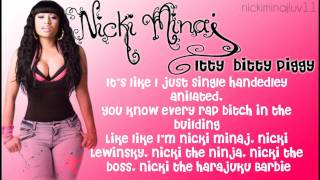 Nicki Minaj - Itty Bitty Piggy (Lyrics on Screen)