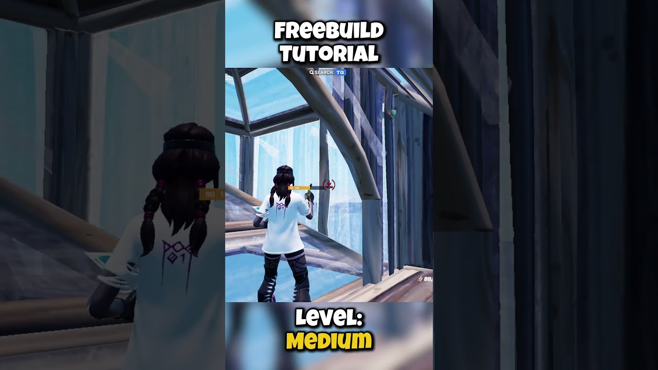 Freebuild Tutorial | Level Medium #fortnite #freebuild #retake #tutorial #medium