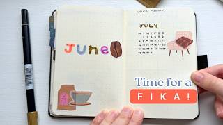 June 2025 Bullet Journal Setup | Swedish Fika ☕️