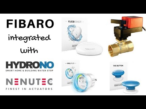 hydroNO Integrated with FIBARO flood sensor, wall plug and the button