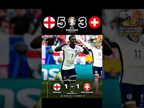 England Beat Switzerland in Epic Euro 2024 Penalty Shootout! ⚽🇬🇧