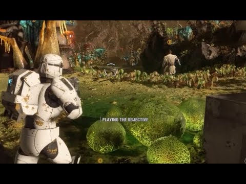Star Wars Battlefront 2 Co-op 1 Felucia Clone Commando And Anakin Gameplay
