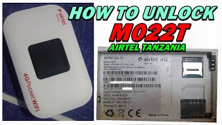 How to unlock M022T VIDA M2 LTE Airtel Tanzania