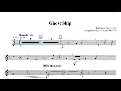 Ghost Ship (Michael Story) Bb Trumpet Play Along