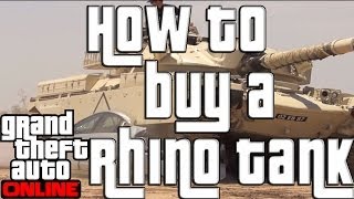 GTA 5 Online How to Buy a Tank GTA Online Rhino Tank