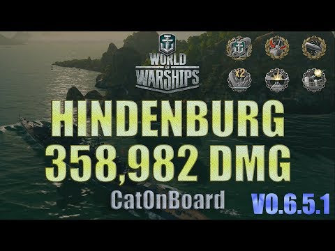 WOWS Hindenburg Highest DMG Record -CatOnBoard