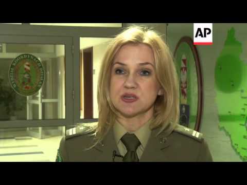 Large group blockade border road from Ukraine to Poland