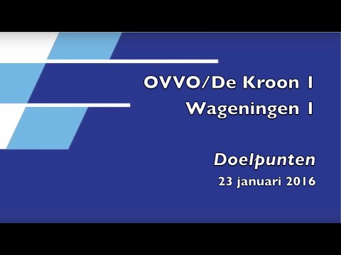 OVVO/De Kroon 1 - Wageningen 1 Doelpunten