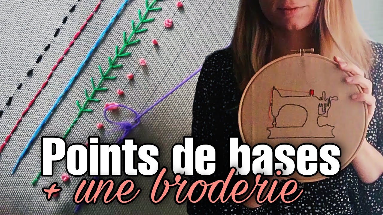 Broderie débutant, points de base et première broderie