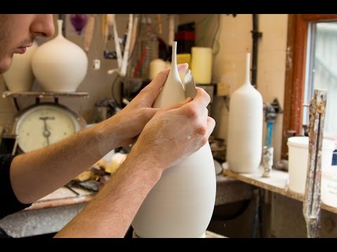 Trimming a Thin Necked Bottle - Matt Horne Pottery