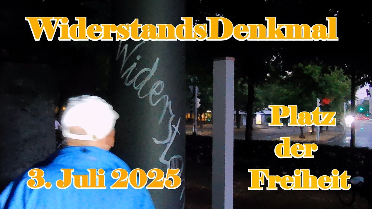 Stelen des Widerstands Denkmal 3. Juli 2025 Platz der Freiheit in München