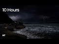 Lightning Ocean Thunderstorm Stormy Weather Ocean Waves Rolling Thunder Rain Sounds For Sleep