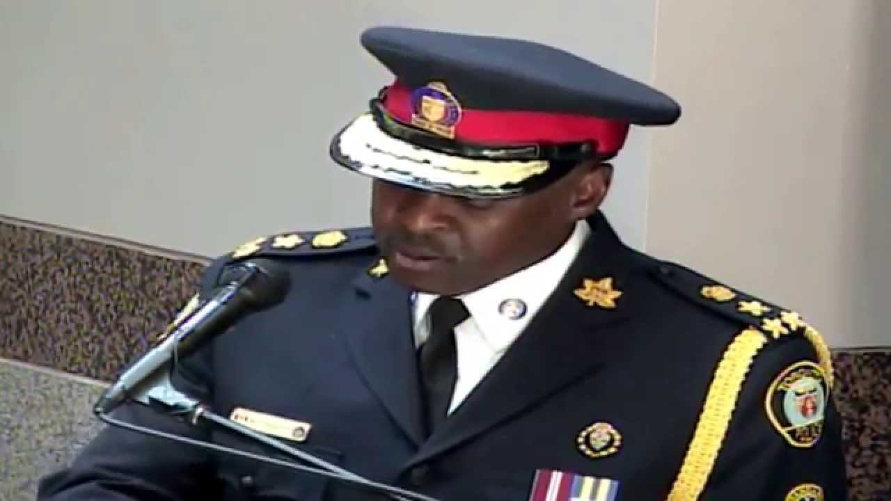 Chief Mark Saunders delivers his inaugural address