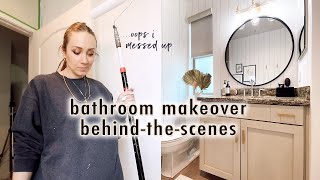 extreme bathroom makeover BEHIND THE SCENES *what you didn't see* | XO, MaCenna Vlogs