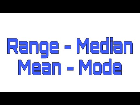 Range, Median , Mean & Mode / المدى , الوسيط , المتوسط و المنوال