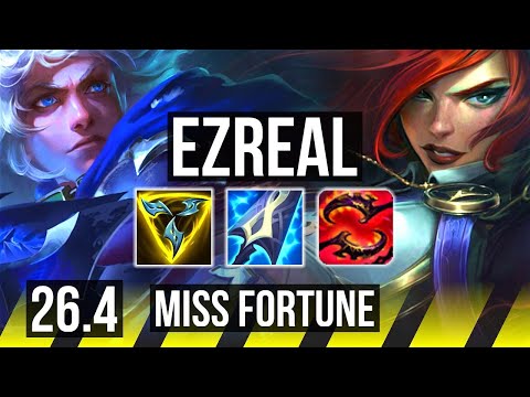 EZREAL & Lux vs MISS FORTUNE & Galio (ADC) | Good KDA: 17/2/9 | KR Master | 26.4