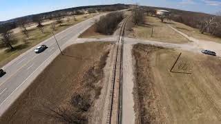Flying FPV Freestyle Drone Around the Train Tracks Practicing Split S and More Throttle Control