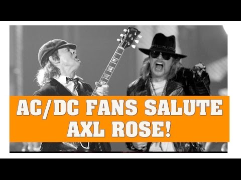 Axl Rose News: AC/DC Fans Show Their Gratitude and Salute Axl