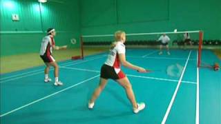 [Badminton Techniques]- Forehand doubles long defense