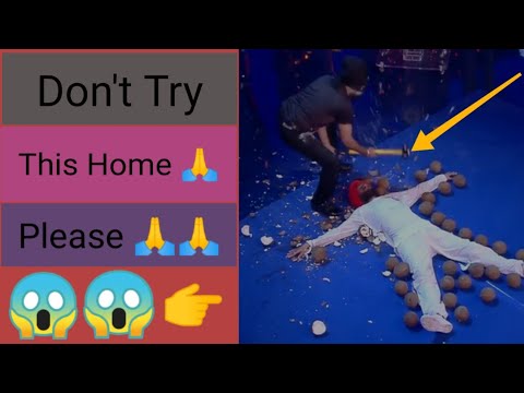 Most Coconuts Smashed Around A Person Whilst Blindfolded - Don't Try This Home 🙏, Biki Pandit.