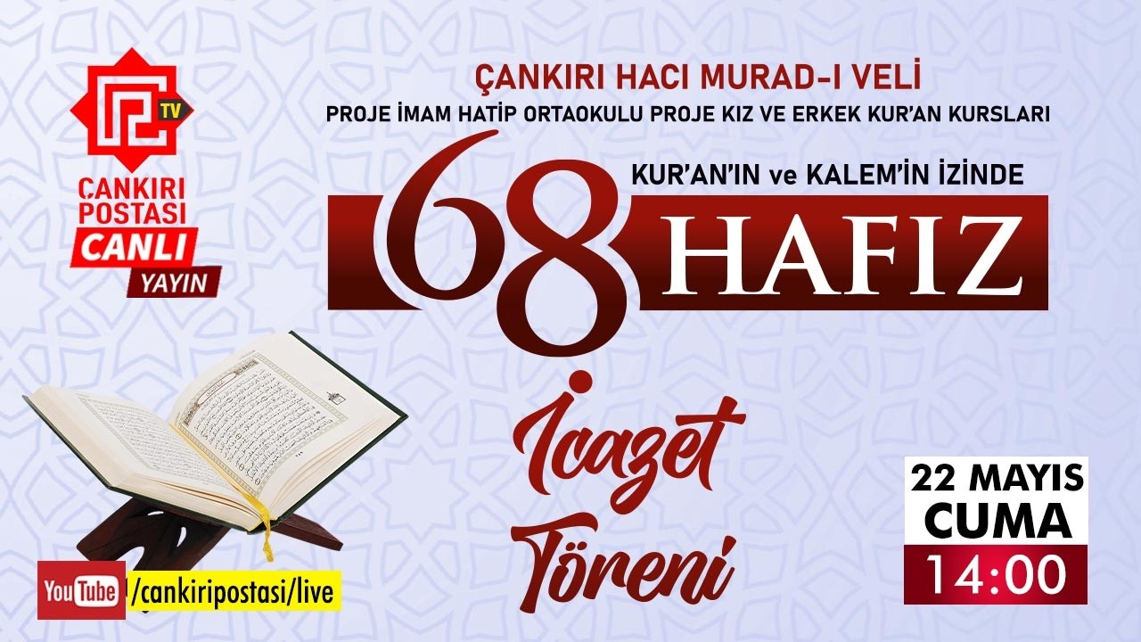 Kuran’ın ve Kalem’in İzinde 68 Hafız İcazet Töreni | CANLI