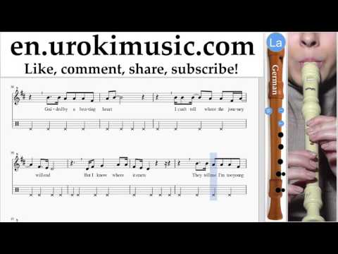 How to Play Recorder (G.) Avicii - Wake Me Up Tabs Part#2 um-a-rn352