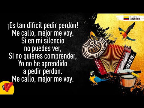 No Sé Pedir Perdón, Binomio De Oro, Video Letra  - Sentir Vallenato