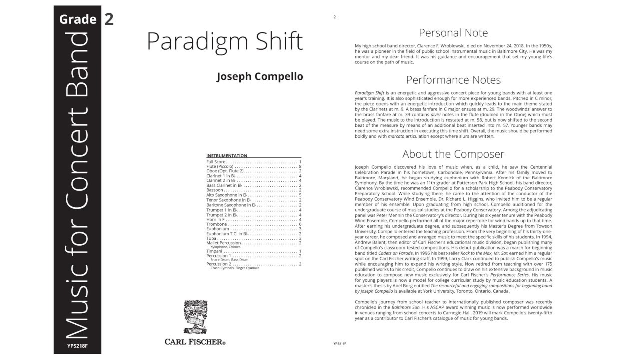 Paradigm Shift (YPS218) by Joseph Compello