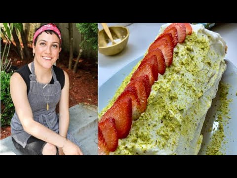 Persian Cardamom & Rose Roulette by Chef Nadia Deljou of Delle Dining