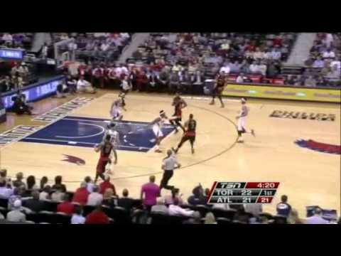 Amir Johnson with BACK TO BACK BLOCKS ! | Raptors vs. Hawks | 4/16/13