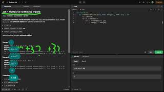 Leetcode easy problem 2367. Number of Arithmetic Triplets | devops python practice