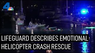 Off-Duty Lifeguard Recalls Rescue After Deadly Police Helicopter Crash | NBCLA