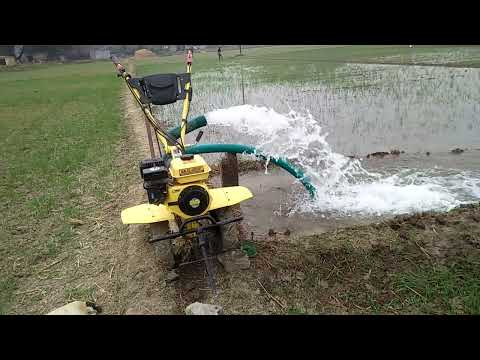 Water pump in power rotary tiller #agriculture #rotarytiller #powertiller #waterpump #ytshorts #pump