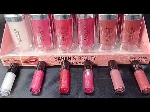 LIP GLOSS SARAH'S BEAUTY 8,5 ML BOX COM 36 UN