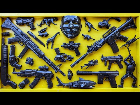 Cleans Hacker Weapon Box! Explosives and Dangerous Toy Guns - Sharp Karambit Knives Box of Toy Guns