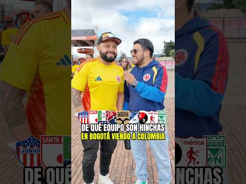 ¿De qué equipo son hinchas en Bogotá viendo a la Selección Colombia? 🇨🇴⚽️