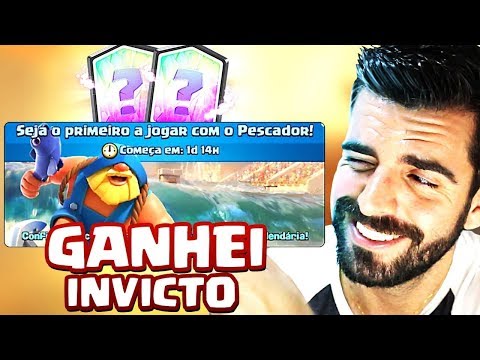 GANHEI A NOVA CARTA LENDÁRIA DO CLASH ROYALE O PESCADOR!