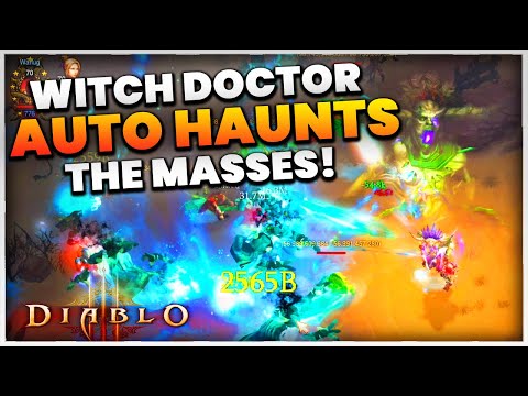 Diablo 3 AUTO HAUNT Jade Harvester Witch Doctor T16 Farm Build Season 27 PTR! (SO SCARY)