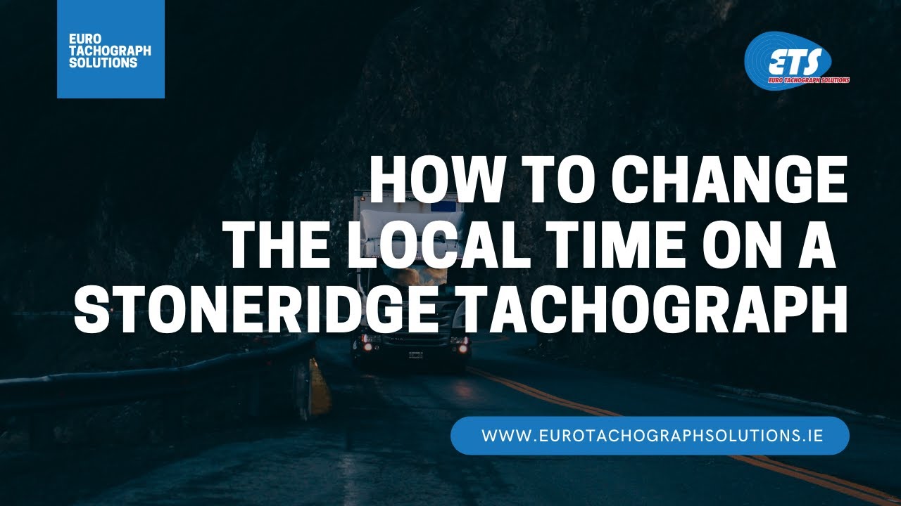 How to change the local time on a Stoneridge SE5000 Tachograph