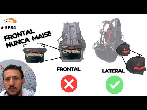 Paraquedas reserva lateral ou frontal ?