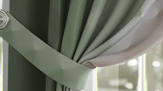 Комплект штор «Бакстер (зеленый)» — видео о товаре