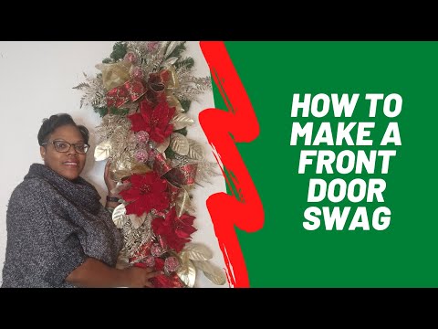 Christmas 5ft front Door Swag | Christmas Decorating Tutorial #christmasdecoratingideas