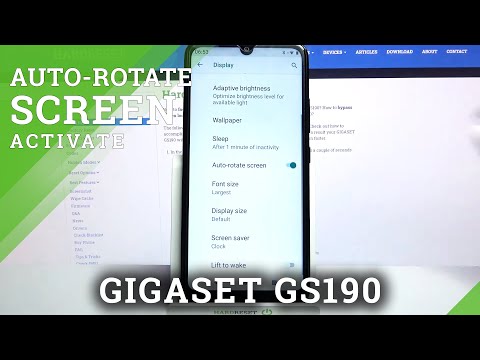 Enable / Disable Screen Auto-Rotation – GIGASET GS190 and Display Turning