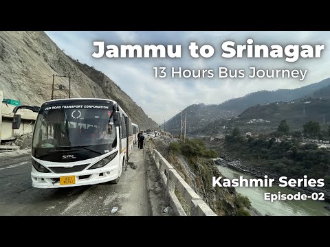 Jammu Station to Srinagar JKSTC AC Bus Journey | Pathetic Road Condition 😭 | Kashmir Series EP-2