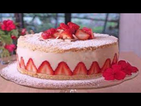 Strawberry 🍓 Ice Cream Cake || Strawberry And Cheese Cream Cake Filling