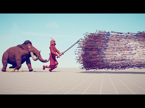 SAMURAI GIANT & MAMMOTH vs EVERY GOD - Totally Accurate Battle Simulator