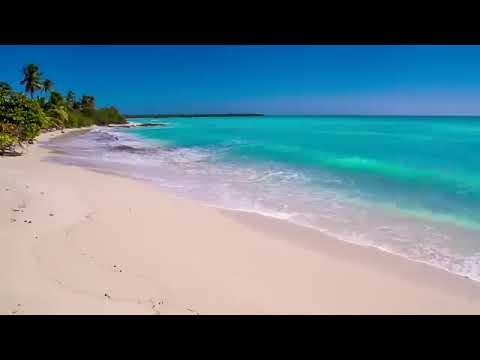 Waves on Saona Island  - Relaxing Beach Sounds of the Caribbean Sea For Study, Meditation and Sleep