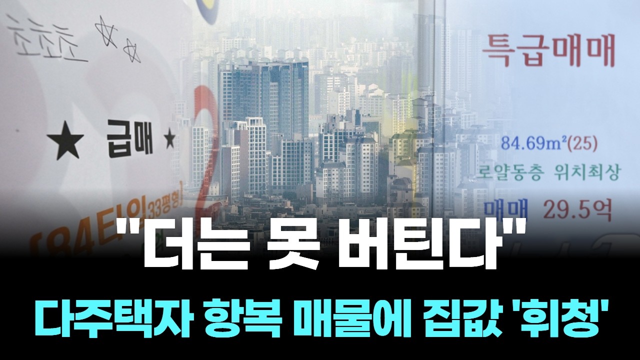 "더는 못 버틴다"…다주택자 항복 매물에 집값 '휘청'