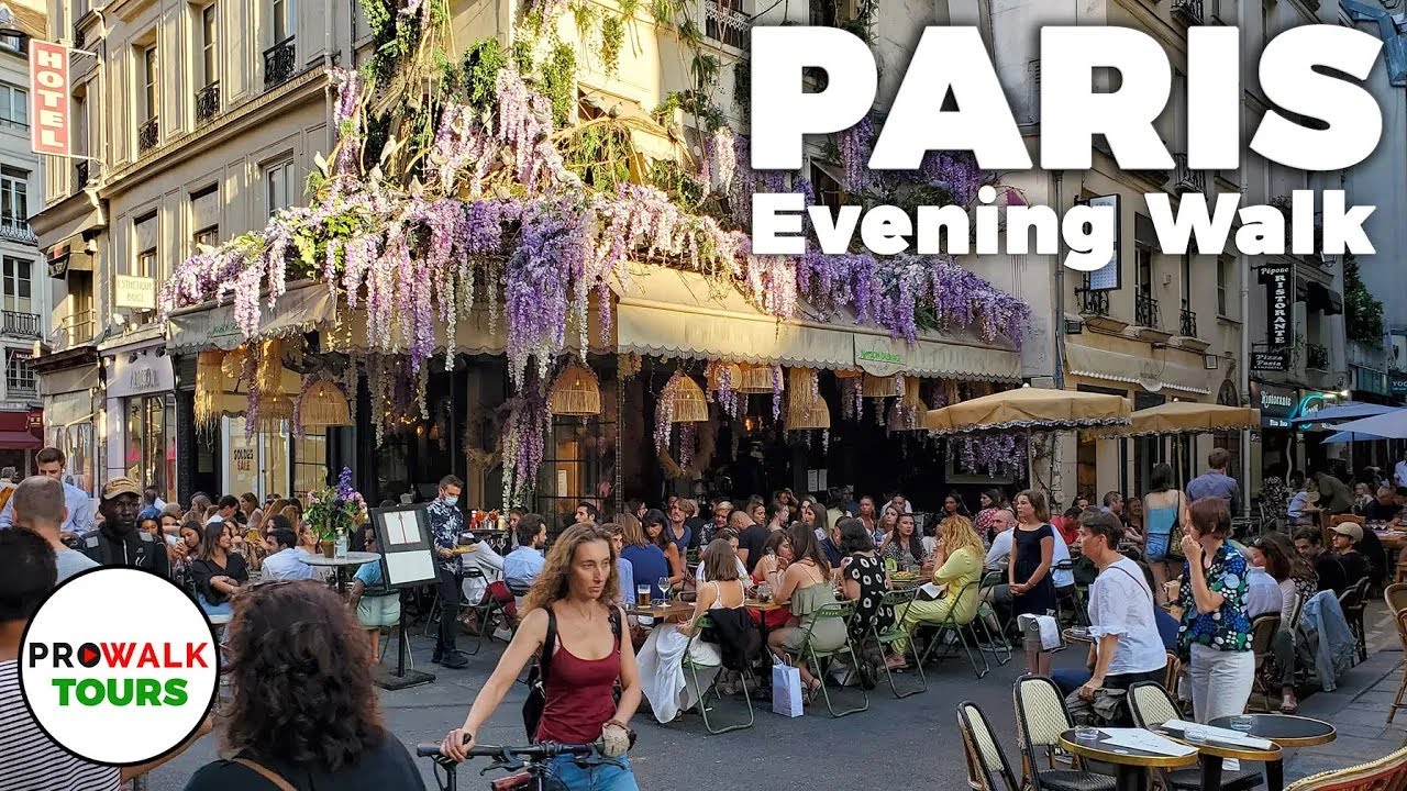 Watch video Paris Evening Walk & Bike Ride - 4K 60fps with Captions *NEW* Paris Evening Walk & Bike Ride - 4K 60fps with Captions *NEW*