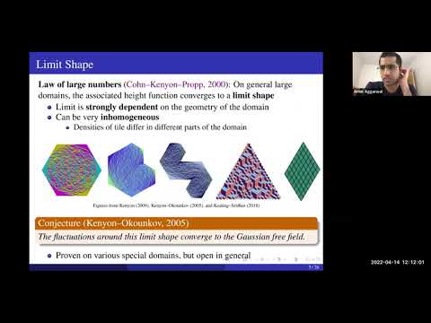 Amol Aggarwal: Universality Results in Random Lozenge Tilings (Columbia)